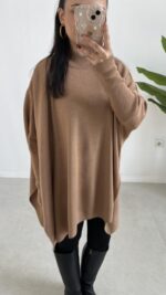 Karden Yırtmaçlı Pelerin - Bisküvi - Görsel 5