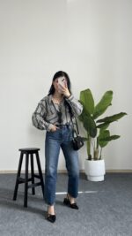 Katre Garnili Bambu Gömlek - Gri