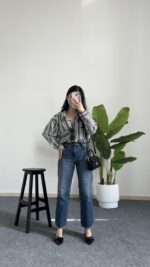 Katre Garnili Bambu Gömlek - Gri - Görsel 7