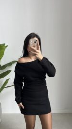 Kayık Yaka Oysho Bluz - Siyah