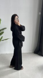 Kruvaze Triko Takım - Siyah - Görsel 5