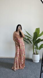 Lale Ayarlanabilir Askılı Elbise - Sarı