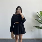 Lemas Bluz Şort Takım - Siyah