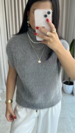 Lora Gri Sakallı Triko - Görsel 6