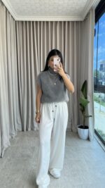 Lora Gri Sakallı Triko