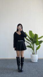 Lora Merserize Bluz - Siyah - Görsel 6