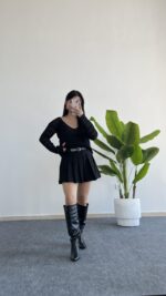 Lora Merserize Bluz - Siyah - Görsel 10