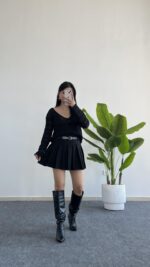 Lora Merserize Bluz - Siyah