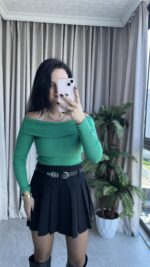 Madonna Yaka Kaşkorse Yeşil Body - Görsel 2