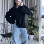 Marka Model Geniş Kol Salaş Kazak Siyah