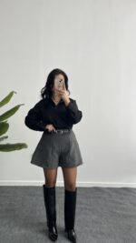 Marka Model Kaşe Şort - Görsel 2