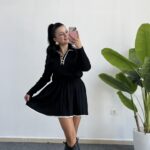 Martana Polo Yaka Etekli Triko Takım - Siyah