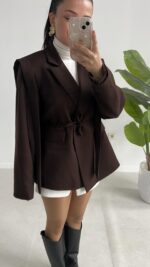 Martin Tasarım Ceket - Kahve - Görsel 5