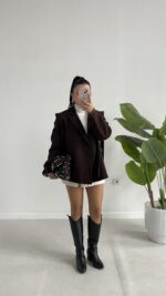 Martin Tasarım Ceket - Kahve - Görsel 2