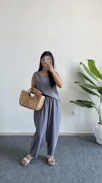 Marvis Modal Tensel İkili Takım - Gri - Görsel 4