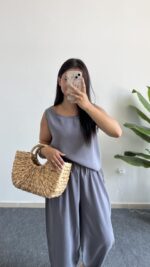 Marvis Modal Tensel İkili Takım - Gri - Görsel 3