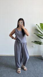 Marvis Modal Tensel İkili Takım - Gri - Görsel 5