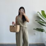 Marvis Modal Tensel İkili Takım - Yağ Yeşili