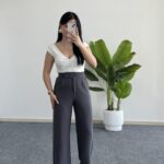 Melina Cırtlı Palazzo Pantolon - Antrasit