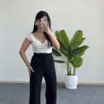 Melina Cırtlı Palazzo Pantolon - Siyah