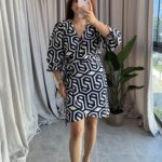 MNG Kruvaze Yaka Elbise