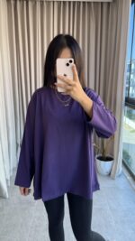 Mor Oversize T-shirt - Görsel 3