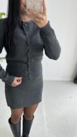 Oleda İkili Triko Takım - Antrasit - Görsel 5