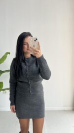 Oleda İkili Triko Takım - Antrasit - Görsel 6