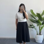 Oliya Takım Görünümlü Elbise - Siyah-Beyaz