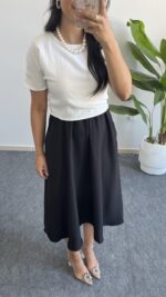 Oliya Takım Görünümlü Elbise - Siyah-Beyaz - Görsel 5