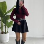 Oysho Parmak Geçmeli Body - Bordo