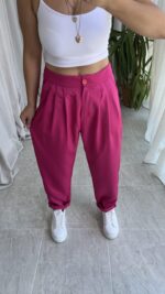 Parla Fuşya Şalvar Pantolon - Görsel 2