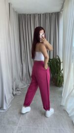 Parla Fuşya Şalvar Pantolon - Görsel 3