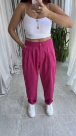 Parla Fuşya Şalvar Pantolon - Görsel 7