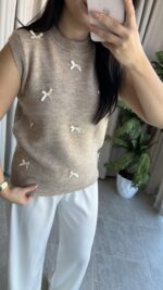 Perla Fiyonklu Süveter (Taş) - Görsel 2