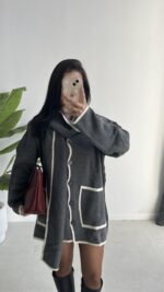 Pinterest Atkılı Triko Hırka