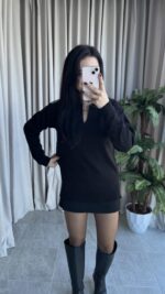 Polo Yaka Siyah Triko - Görsel 2