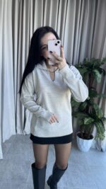 Polo Yaka Taş Triko - Görsel 4