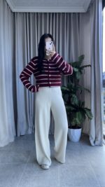 Pomel Sakallı Bordo Hırka