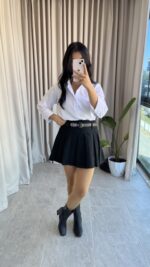 Premium Kalite Kemerli Etek ( Şortlu) - Görsel 2