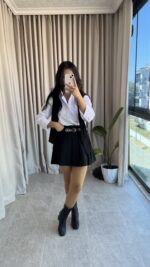 Premium Kalite Kemerli Etek ( Şortlu) - Görsel 5