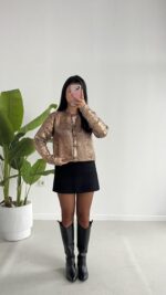 QU Premium Kalite Bakır Varaklı Hırka - Görsel 6