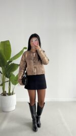 QU Premium Kalite Bakır Varaklı Hırka