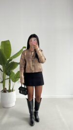 QU Premium Kalite Bakır Varaklı Hırka - Görsel 3