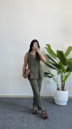 Sare Pamuk İkili Takım - Haki