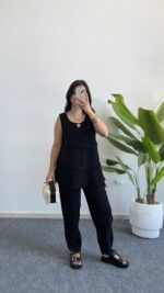 Sare Pamuk İkili Takım - Siyah - Görsel 4