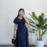 Silla Kuşak Detaylı Elbise - Lacivert