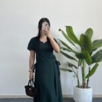 Silla Kuşak Detaylı Elbise - Zümrüt