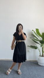 Siyah Fsto Elbise - Görsel 5