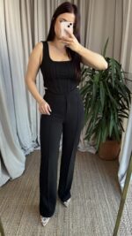 Siyah Korse Görünümlü Askılı Takım - Görsel 2